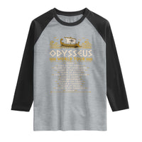 Odysseus World Tour Epic Journey Raglan Shirt Funny Greek Mythology Odyssey History Gift