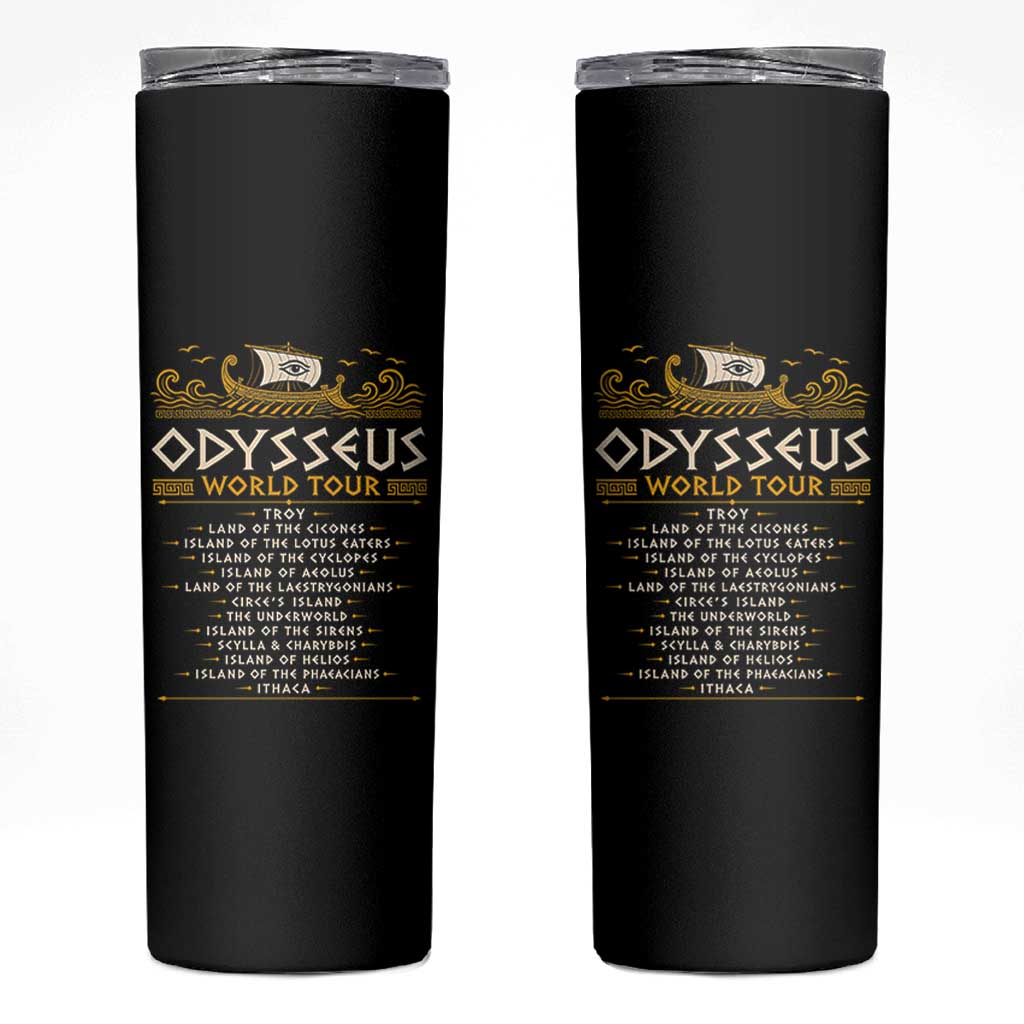 Odysseus World Tour Epic Journey Skinny Tumbler Funny Greek Mythology Odyssey History Gift