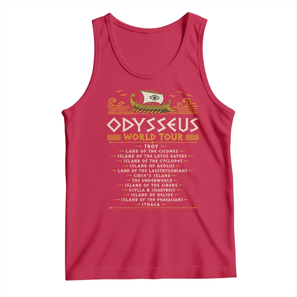 Odysseus World Tour Epic Journey Tank Top Funny Greek Mythology Odyssey History Gift