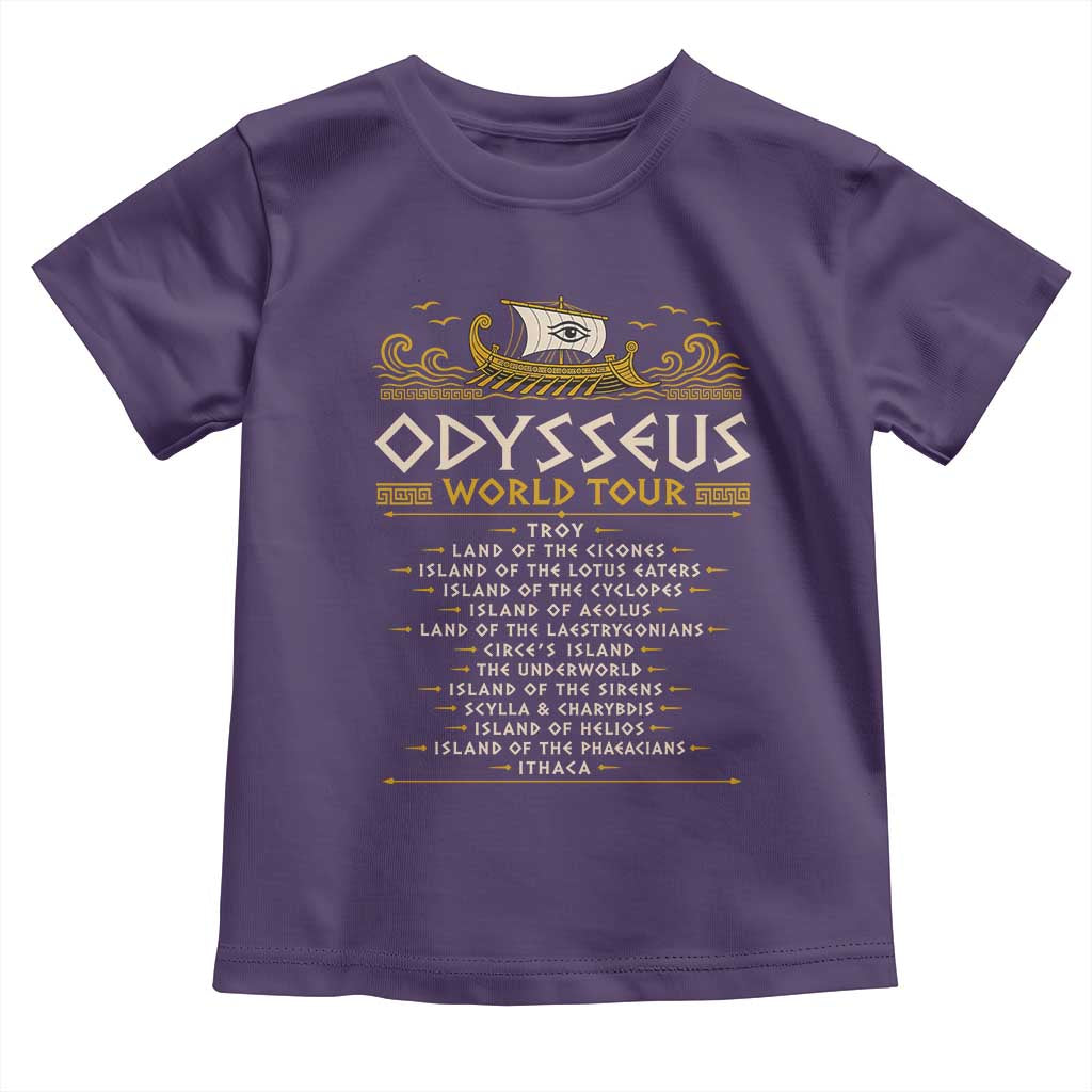 Odysseus World Tour Epic Journey Toddler T Shirt Funny Greek Mythology Odyssey History Gift