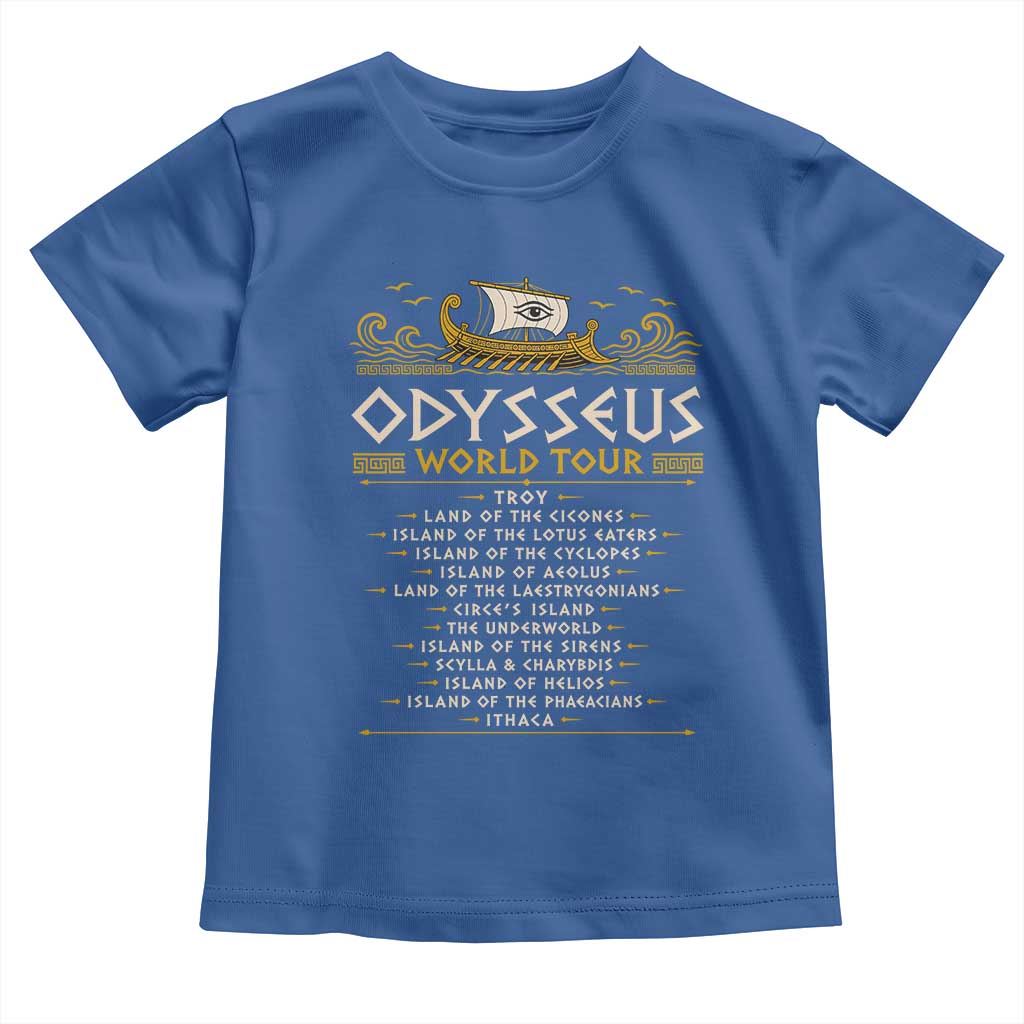 Odysseus World Tour Epic Journey Toddler T Shirt Funny Greek Mythology Odyssey History Gift