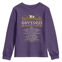 Odysseus World Tour Epic Journey Youth Sweatshirt Funny Greek Mythology Odyssey History Gift