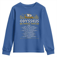 Odysseus World Tour Epic Journey Youth Sweatshirt Funny Greek Mythology Odyssey History Gift