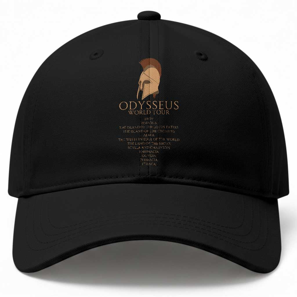 Odysseus Ancient Greek Odyssey World Tour Baseball Cap Mythology Corinthian Helmet History Lover Gift