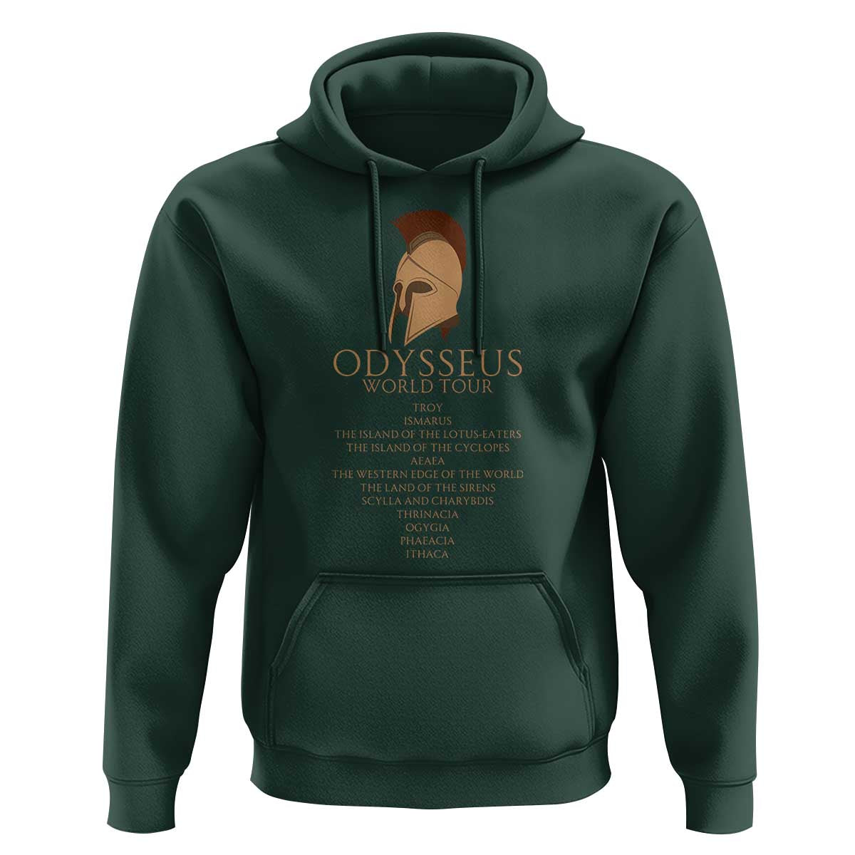 Odysseus Ancient Greek Odyssey World Tour Hoodie Mythology Corinthian Helmet History Lover Gift