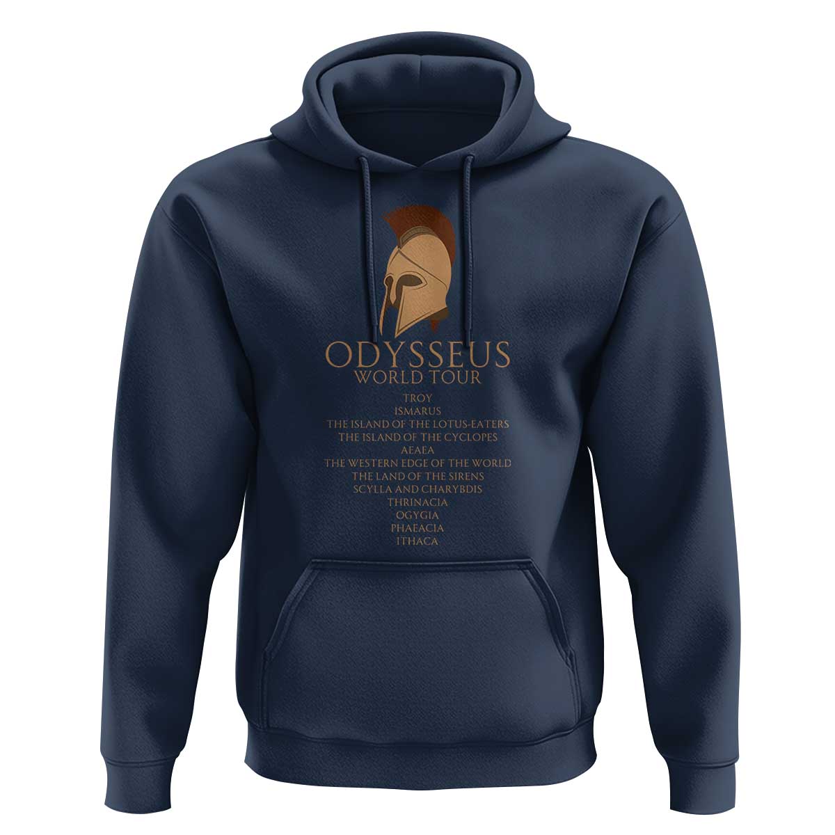 Odysseus Ancient Greek Odyssey World Tour Hoodie Mythology Corinthian Helmet History Lover Gift