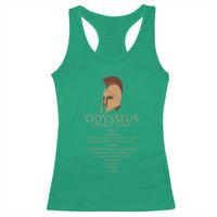 Odysseus Ancient Greek Odyssey World Tour Racerback Tank Top Mythology Corinthian Helmet History Lover Gift