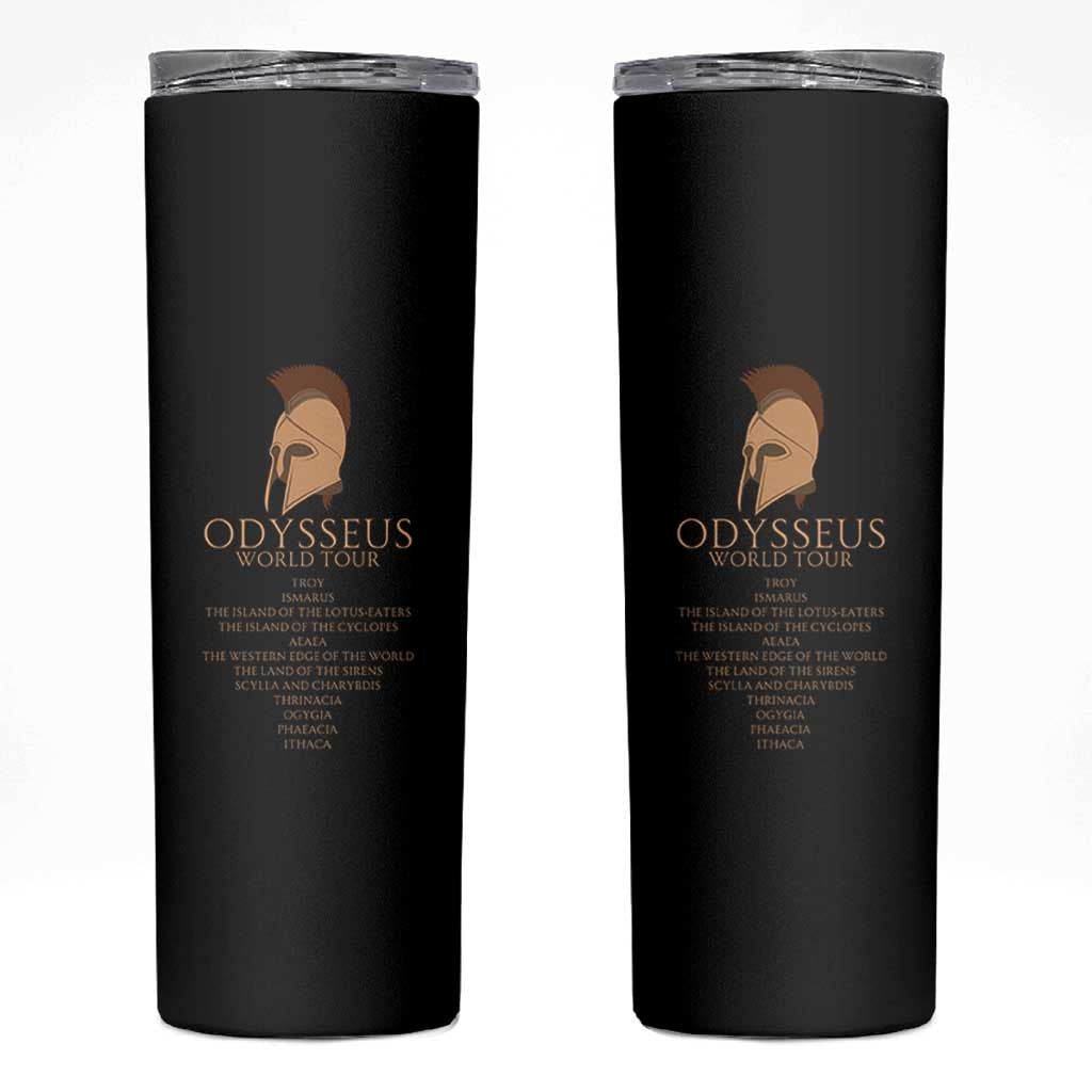 Odysseus Ancient Greek Odyssey World Tour Skinny Tumbler Mythology Corinthian Helmet History Lover Gift