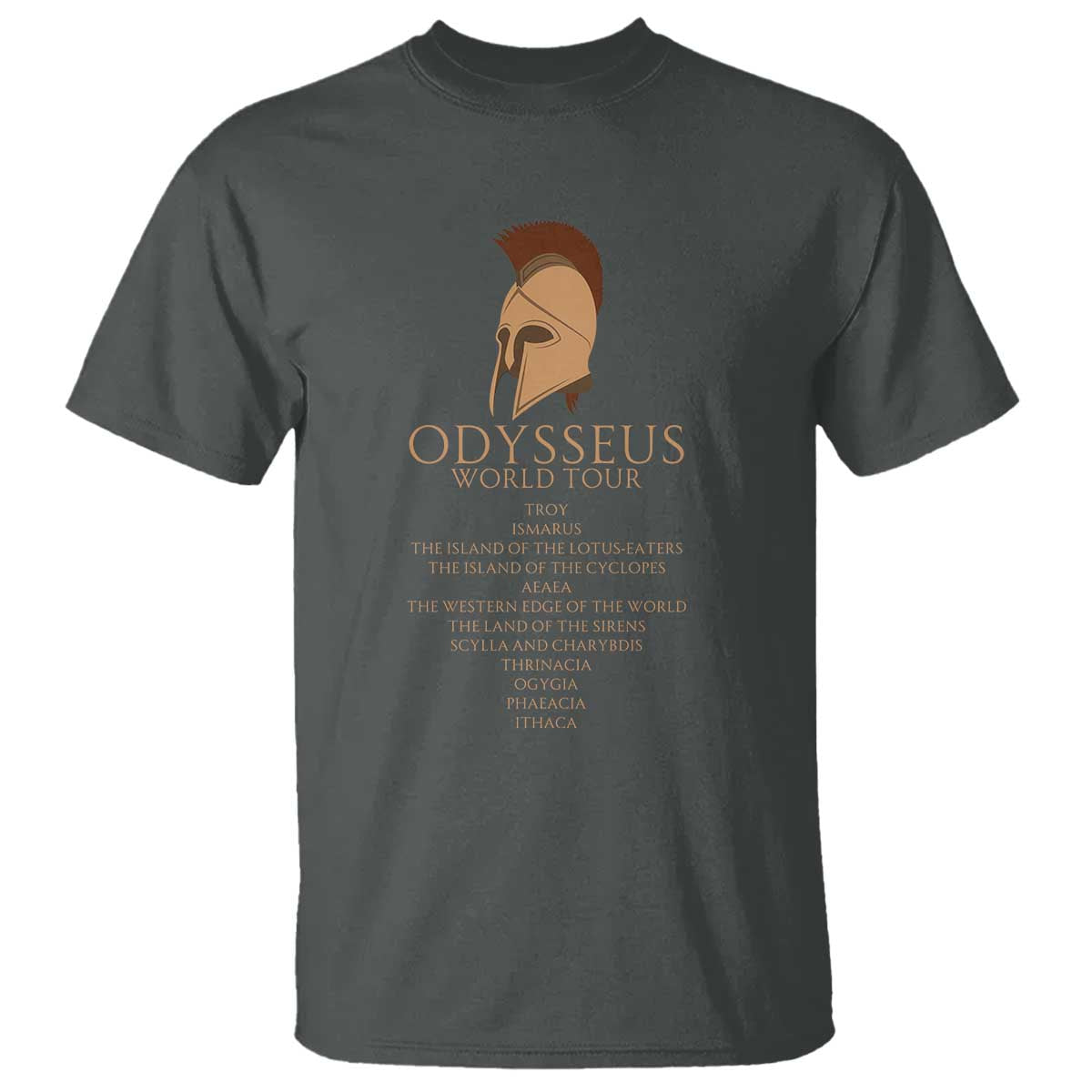 Odysseus Ancient Greek Odyssey World Tour T Shirt Mythology Corinthian Helmet History Lover Gift