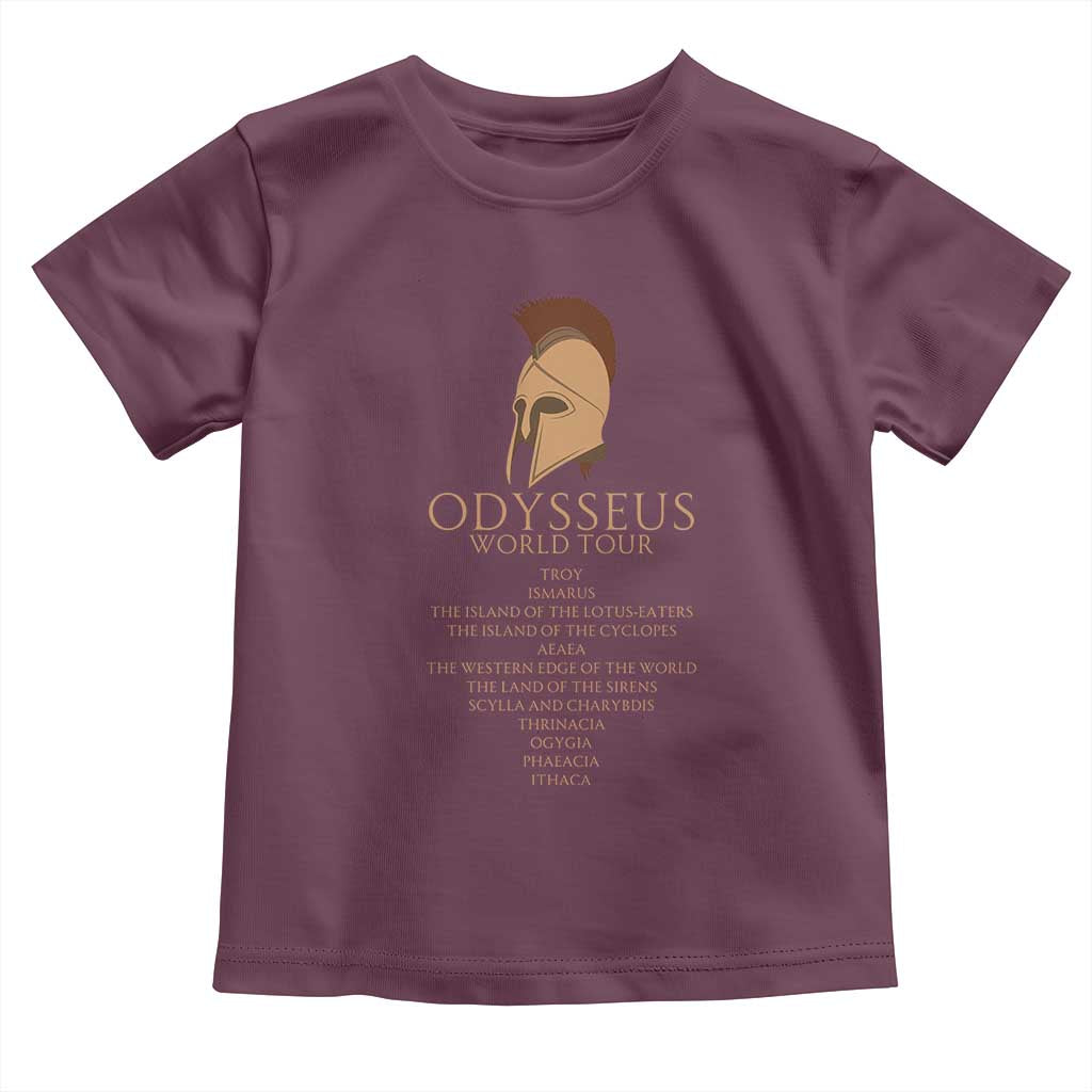 Odysseus Ancient Greek Odyssey World Tour Toddler T Shirt Mythology Corinthian Helmet History Lover Gift