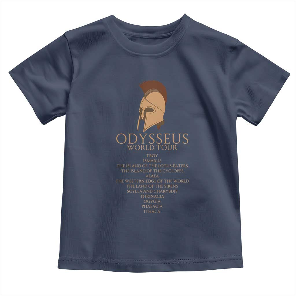 Odysseus Ancient Greek Odyssey World Tour Toddler T Shirt Mythology Corinthian Helmet History Lover Gift