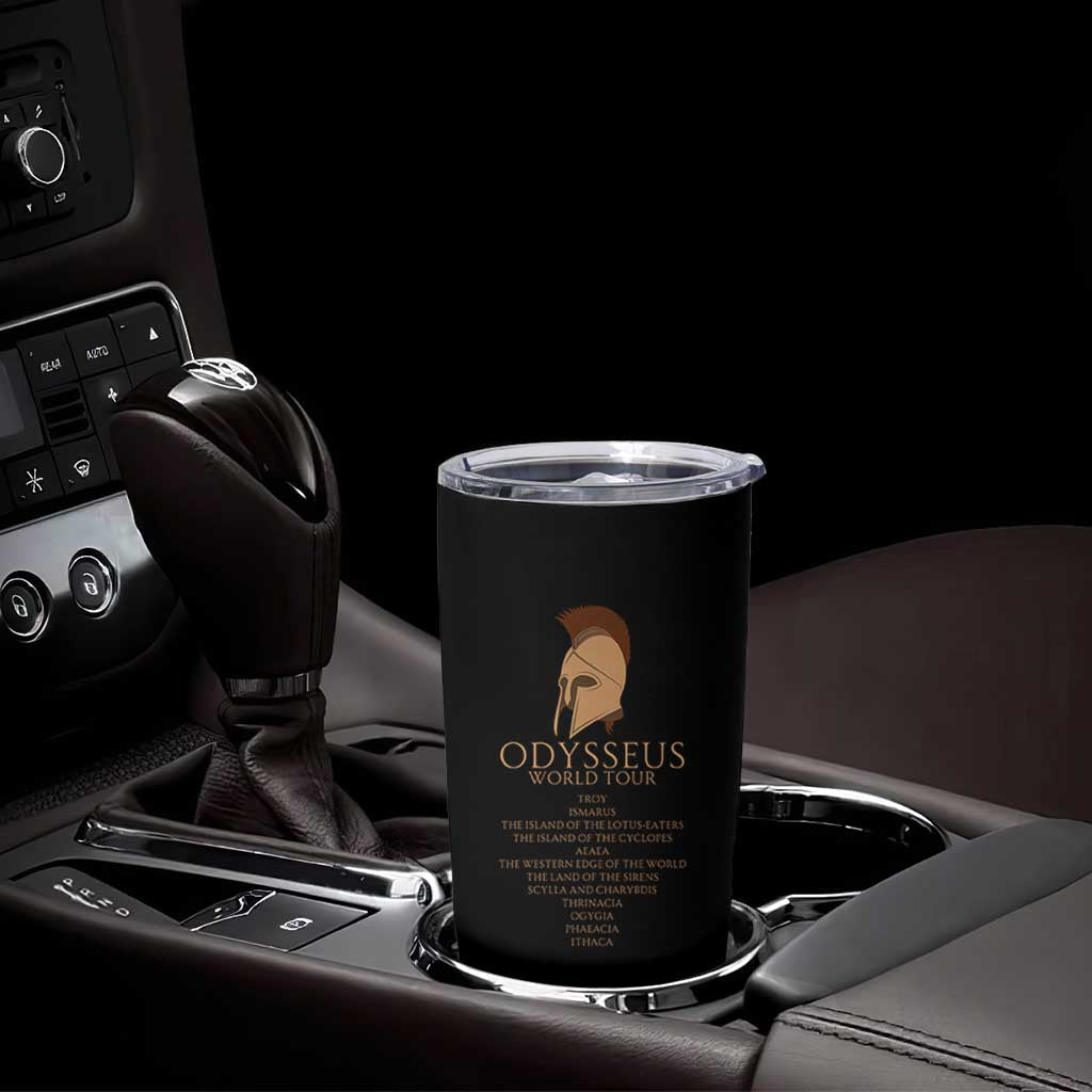 Odysseus Ancient Greek Odyssey World Tour Tumbler Cup Mythology Corinthian Helmet History Lover Gift