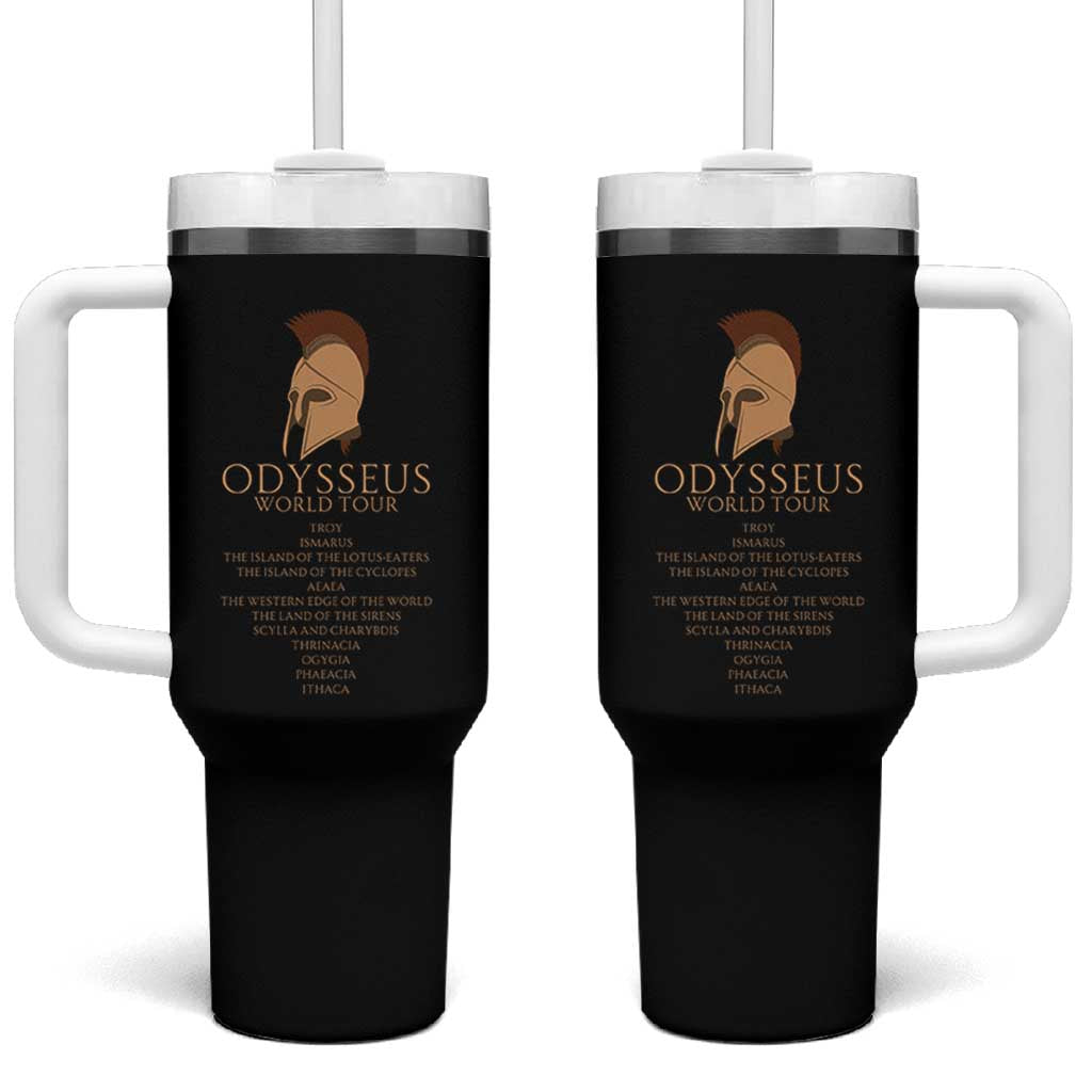 Odysseus Ancient Greek Odyssey World Tour Tumbler With Handle Mythology Corinthian Helmet History Lover Gift