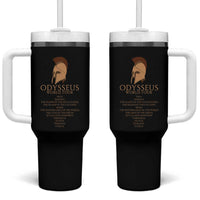 Odysseus Ancient Greek Odyssey World Tour Tumbler With Handle Mythology Corinthian Helmet History Lover Gift