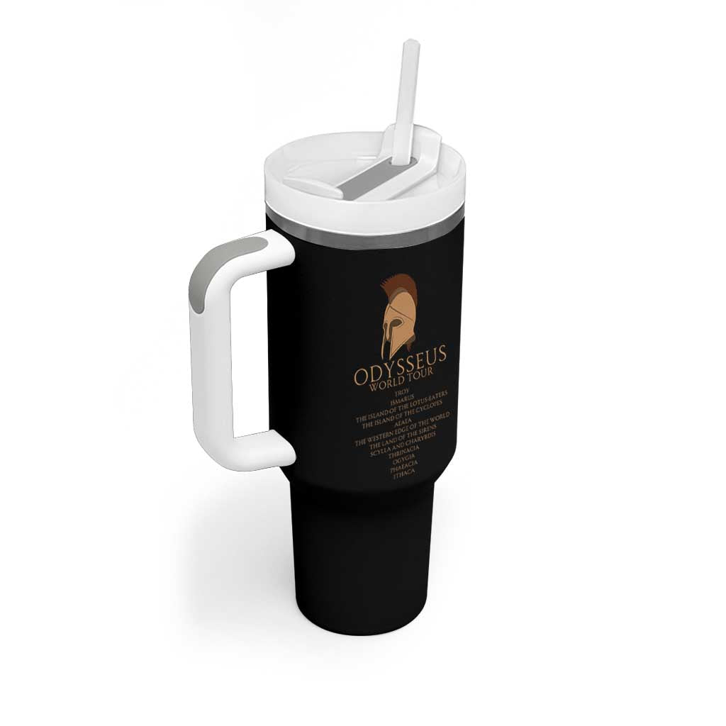 Odysseus Ancient Greek Odyssey World Tour Tumbler With Handle Mythology Corinthian Helmet History Lover Gift