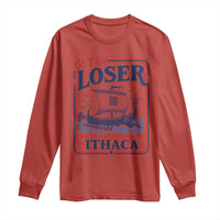 Funny Odysseus Journey Epic Odyssey Parody Long Sleeve Shirt Retro Get In Loser Returning To Ithaca Greek Mythology Meme