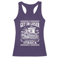 Funny Odysseus Get In Loser Returning To Ithaca Racerback Tank Top Epic Odyssey Meme Greek Mythology Humor