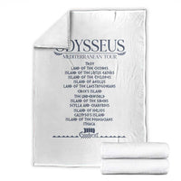 Odysseus Mediterranean Tour Throw Blanket Funny Greek Mythology Ancient History Graphic