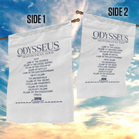 Odysseus Mediterranean Tour Garden Flag Funny Greek Mythology Ancient History Graphic