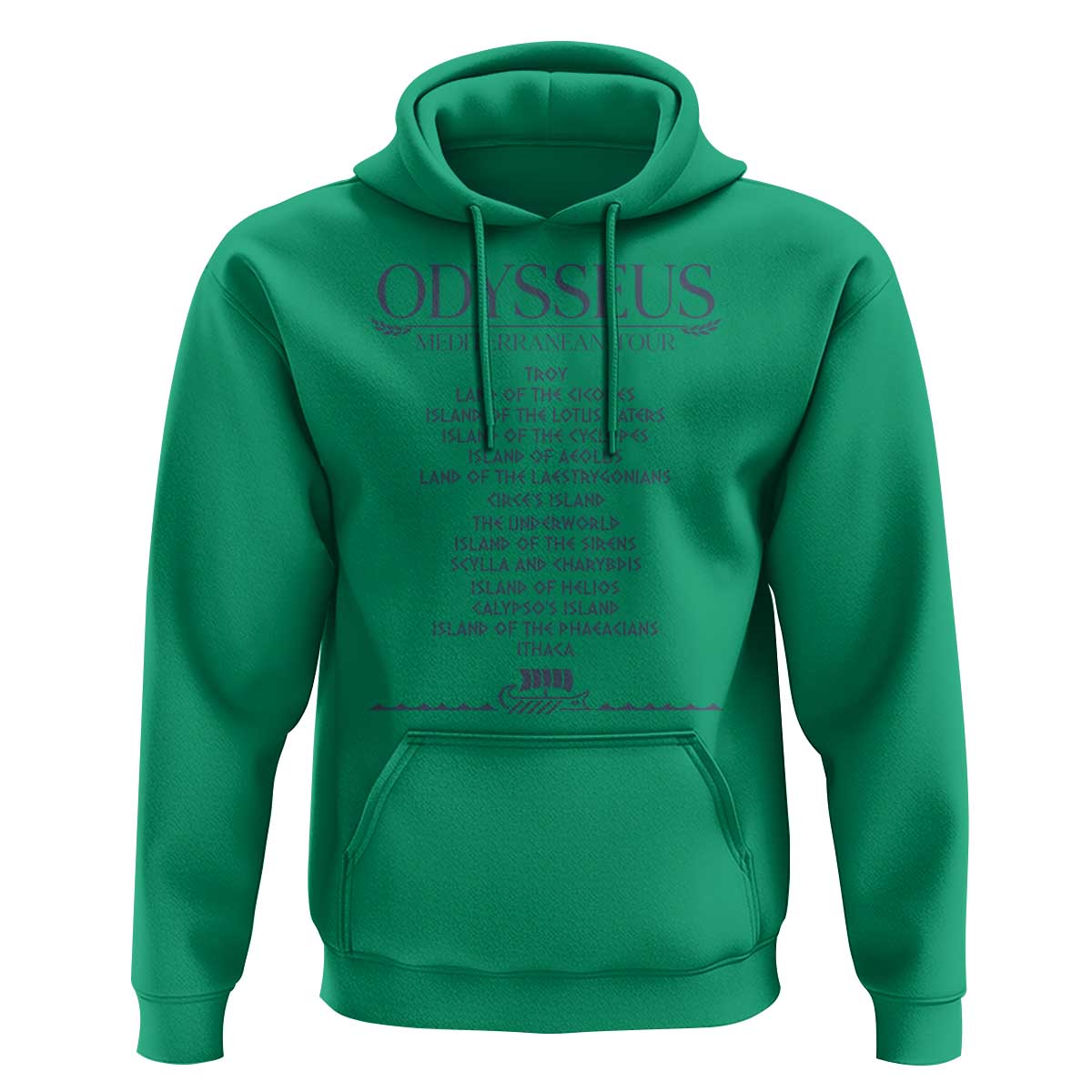 Odysseus Mediterranean Tour Hoodie Funny Greek Mythology Ancient History Graphic