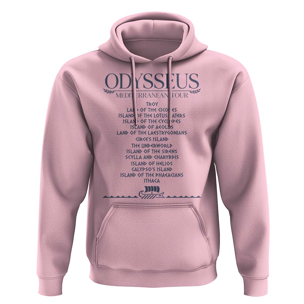 Odysseus Mediterranean Tour Hoodie Funny Greek Mythology Ancient History Graphic