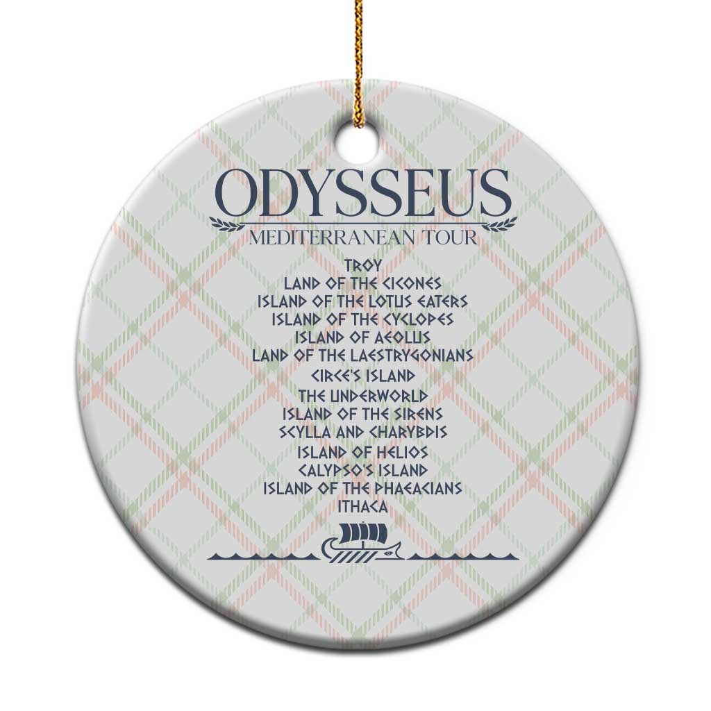 Odysseus Mediterranean Tour Ceramic Ornament Funny Greek Mythology Ancient History Graphic