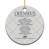 Odysseus Mediterranean Tour Ceramic Ornament Funny Greek Mythology Ancient History Graphic