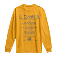Odysseus Mediterranean Tour Long Sleeve Shirt Funny Greek Mythology Ancient History Graphic