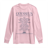 Odysseus Mediterranean Tour Long Sleeve Shirt Funny Greek Mythology Ancient History Graphic