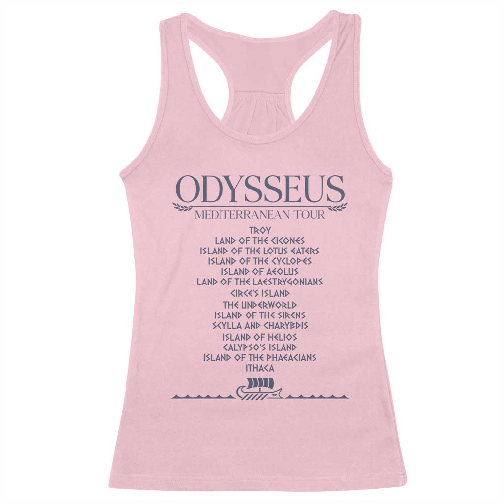 Odysseus Mediterranean Tour Racerback Tank Top Funny Greek Mythology Ancient History Graphic