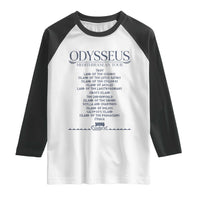 Odysseus Mediterranean Tour Raglan Shirt Funny Greek Mythology Ancient History Graphic