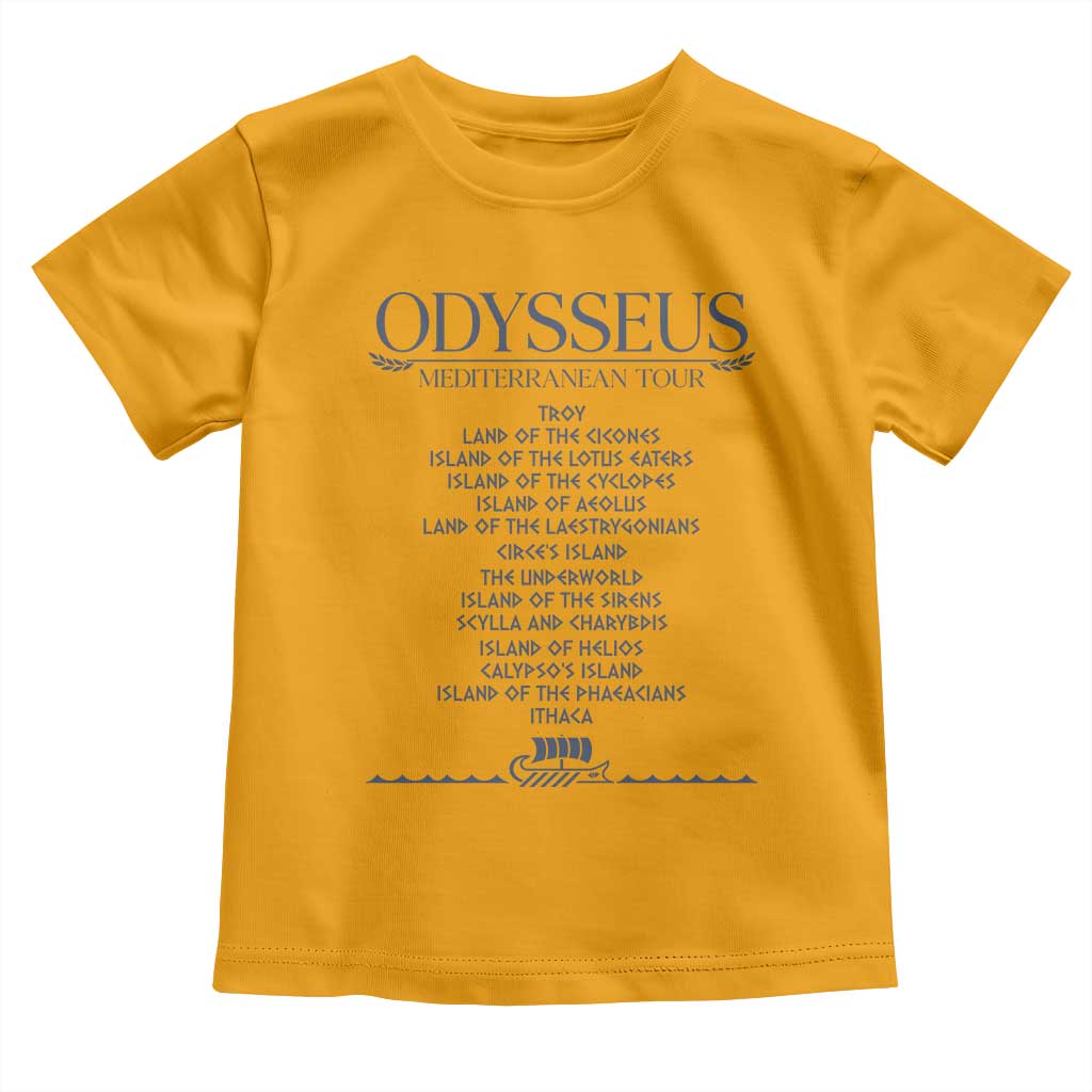 Odysseus Mediterranean Tour Toddler T Shirt Funny Greek Mythology Ancient History Graphic