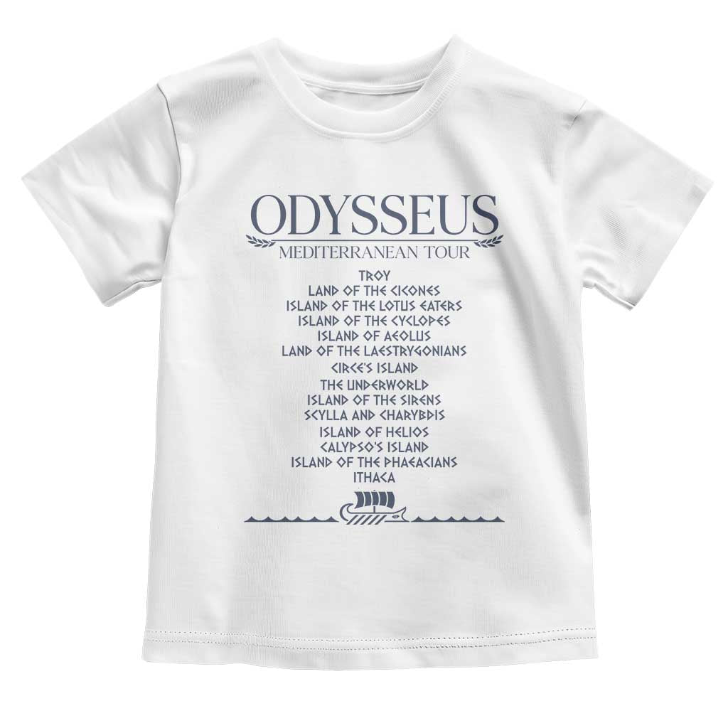 Odysseus Mediterranean Tour Toddler T Shirt Funny Greek Mythology Ancient History Graphic