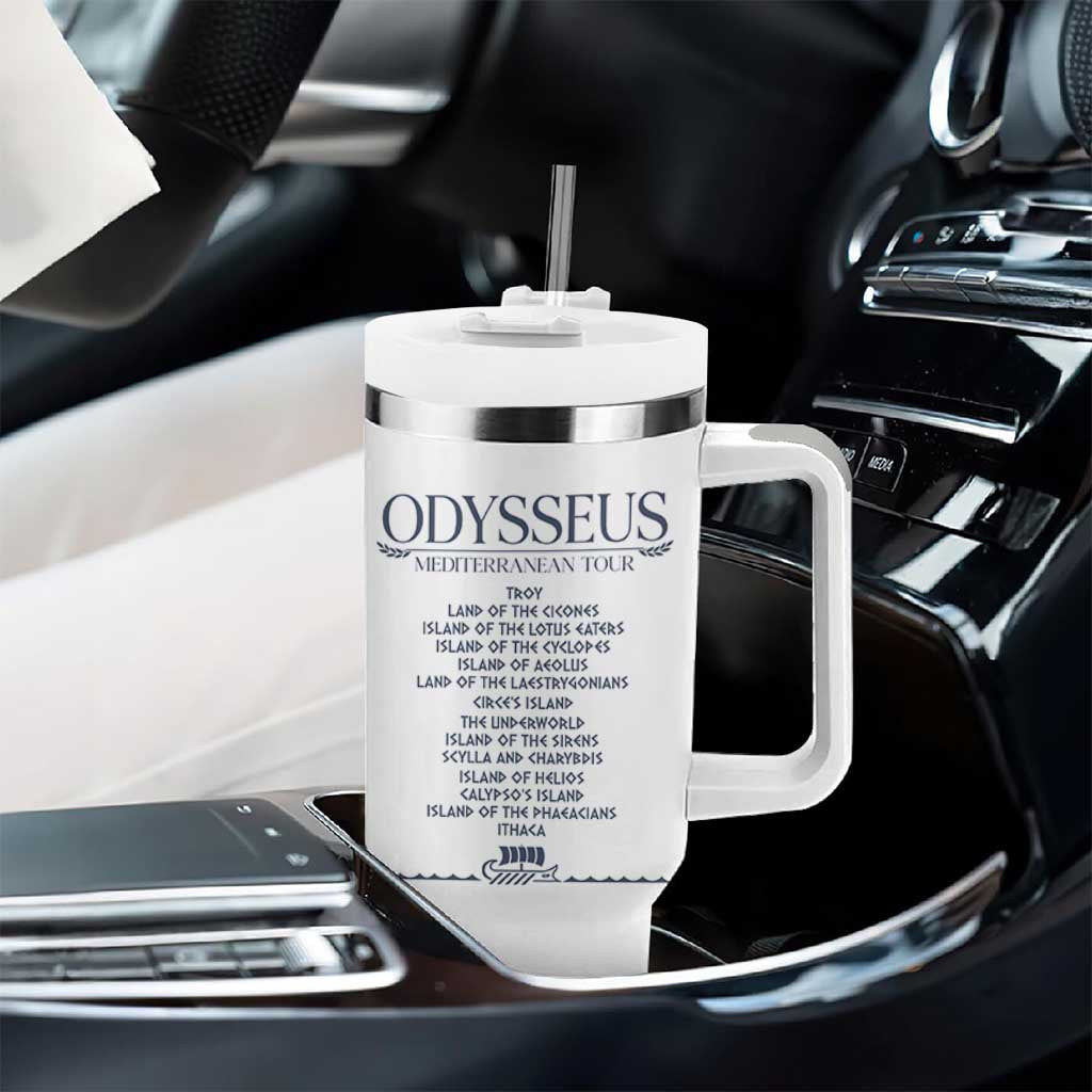 Odysseus Mediterranean Tour Tumbler With Handle Funny Greek Mythology Ancient History Graphic