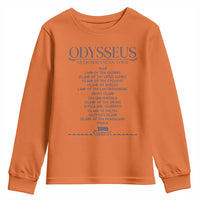 Odysseus Mediterranean Tour Youth Sweatshirt Funny Greek Mythology Ancient History Graphic