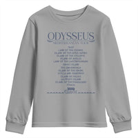 Odysseus Mediterranean Tour Youth Sweatshirt Funny Greek Mythology Ancient History Graphic