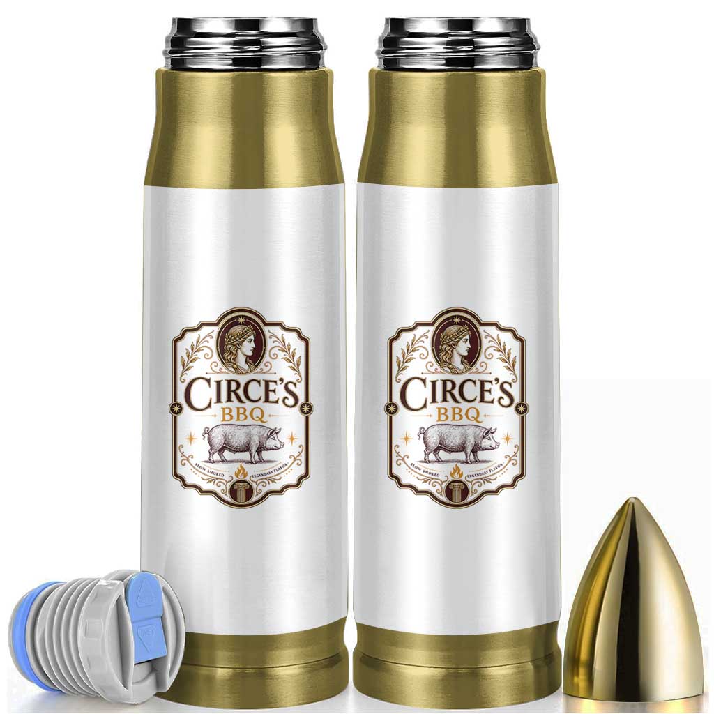 Circes BBQ Funny Greek Mythology Dark Humor Bullet Tumbler Slow Smoked Legendary Flavor Odysseus Pigs Odyssey Parody