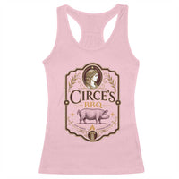 Circes BBQ Funny Greek Mythology Dark Humor Racerback Tank Top Slow Smoked Legendary Flavor Odysseus Pigs Odyssey Parody