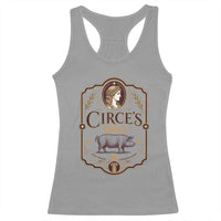 Circes BBQ Funny Greek Mythology Dark Humor Racerback Tank Top Slow Smoked Legendary Flavor Odysseus Pigs Odyssey Parody