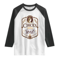 Circes BBQ Funny Greek Mythology Dark Humor Raglan Shirt Slow Smoked Legendary Flavor Odysseus Pigs Odyssey Parody