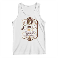 Circes BBQ Funny Greek Mythology Dark Humor Tank Top Slow Smoked Legendary Flavor Odysseus Pigs Odyssey Parody
