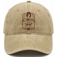 Circes BBQ Funny Greek Mythology Dark Humor Washed Cotton Baseball Cap Slow Smoked Legendary Flavor Odysseus Pigs Odyssey Parody