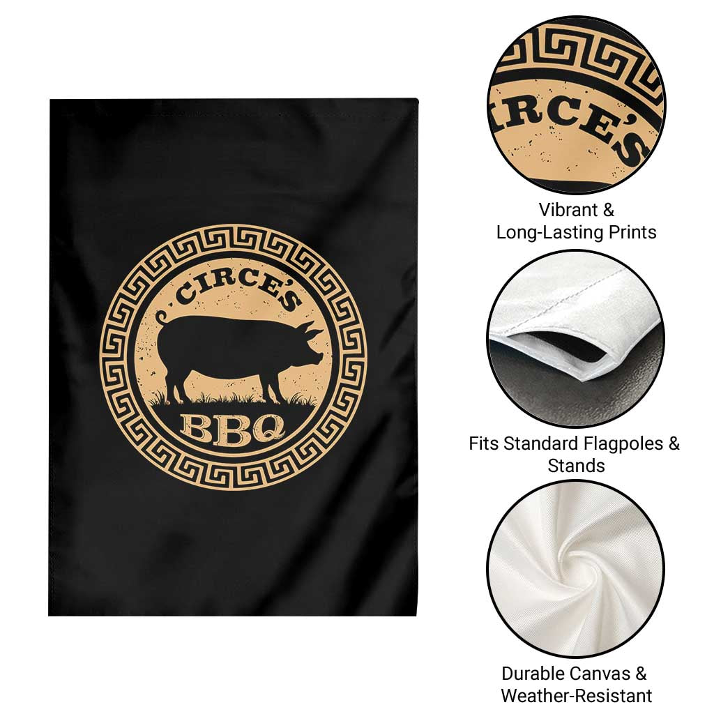 Circes BBQ Ancient Greek Mythology Dark Humor Garden Flag Odysseus Pigs Odyssey Parody History Lover Gift
