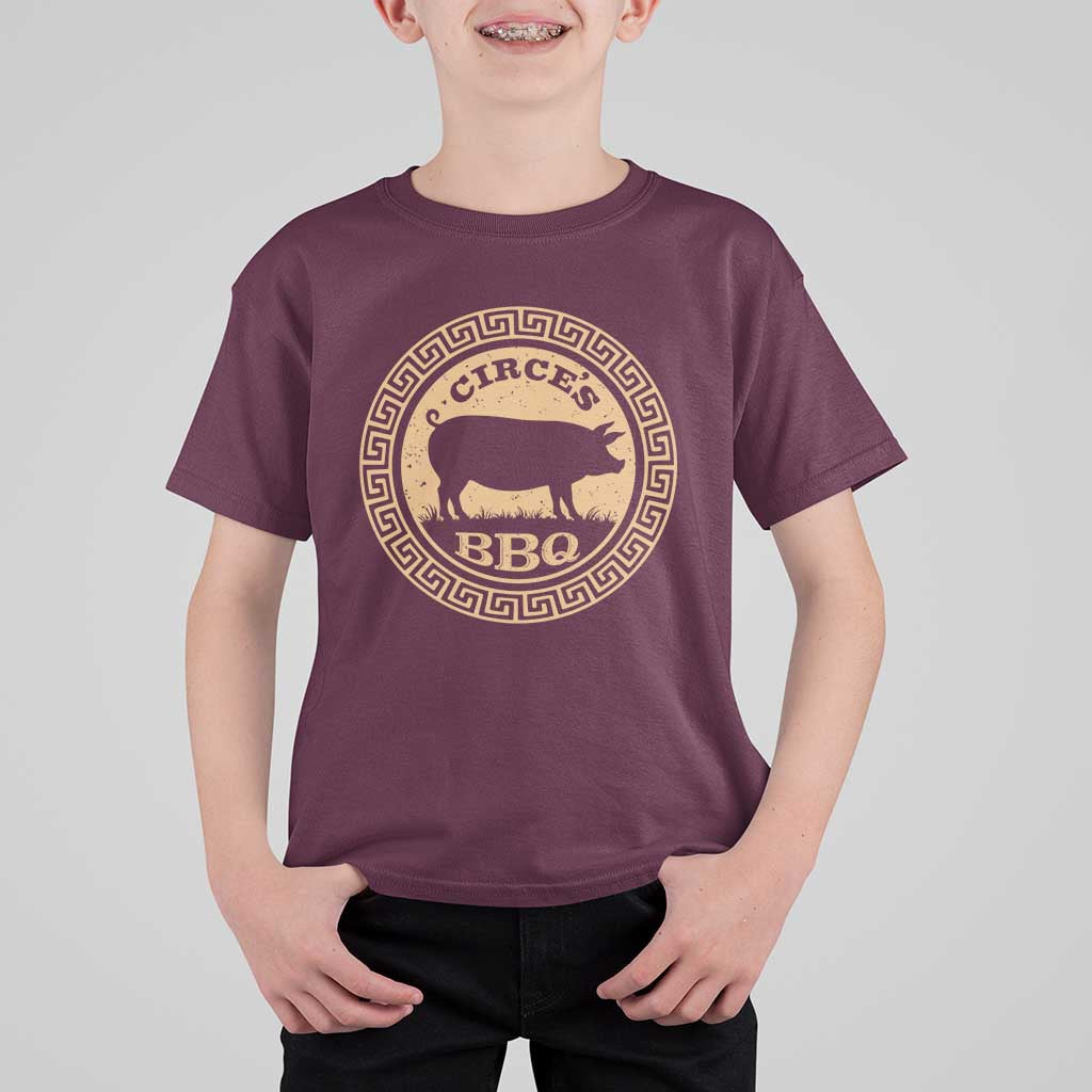 Circes BBQ Ancient Greek Mythology Dark Humor T Shirt For Kid Odysseus Pigs Odyssey Parody History Lover Gift
