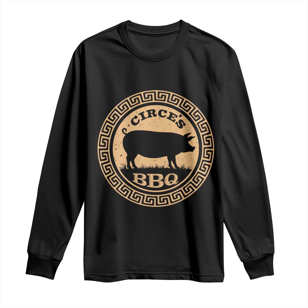 Circes BBQ Ancient Greek Mythology Dark Humor Long Sleeve Shirt Odysseus Pigs Odyssey Parody History Lover Gift