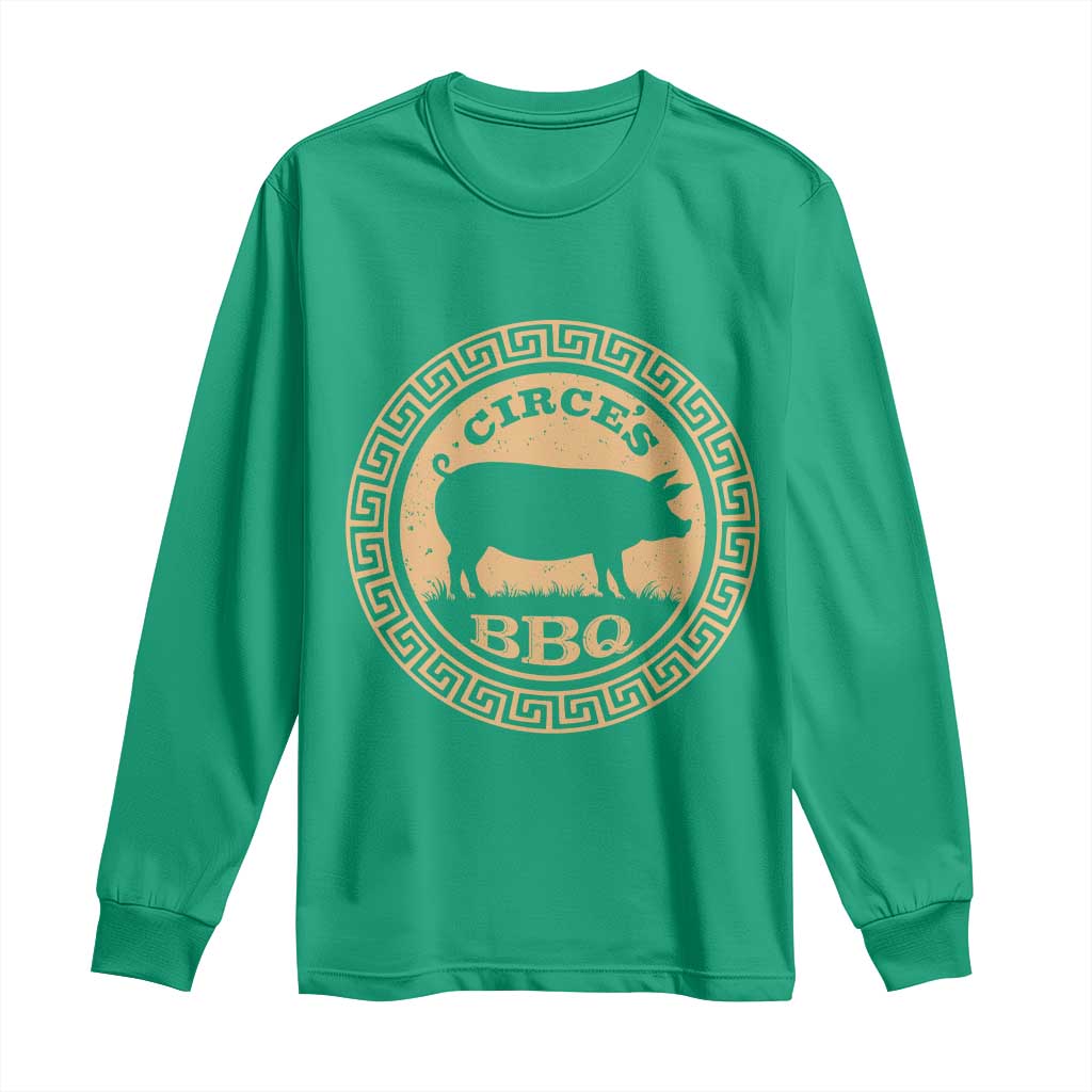Circes BBQ Ancient Greek Mythology Dark Humor Long Sleeve Shirt Odysseus Pigs Odyssey Parody History Lover Gift
