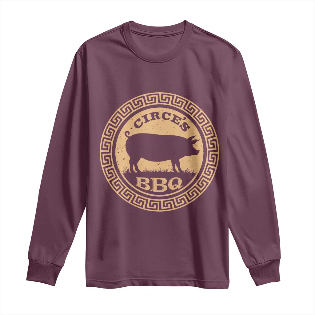 Circes BBQ Ancient Greek Mythology Dark Humor Long Sleeve Shirt Odysseus Pigs Odyssey Parody History Lover Gift