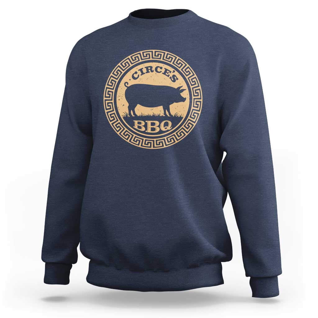 Circes BBQ Ancient Greek Mythology Dark Humor Sweatshirt Odysseus Pigs Odyssey Parody History Lover Gift