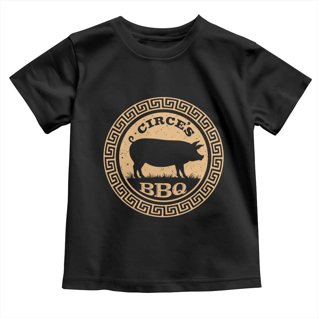 Circes BBQ Ancient Greek Mythology Dark Humor Toddler T Shirt Odysseus Pigs Odyssey Parody History Lover Gift