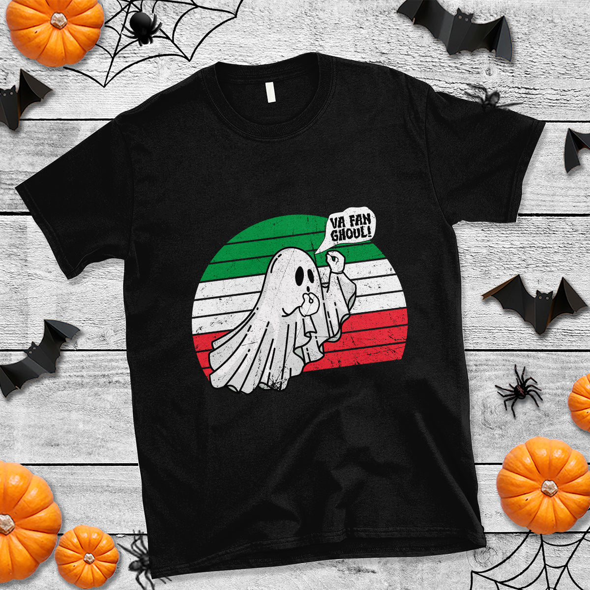 Italian Ghost T Shirt Va Fan Ghoul Retro Funny Halloween - Wonder Print Shop